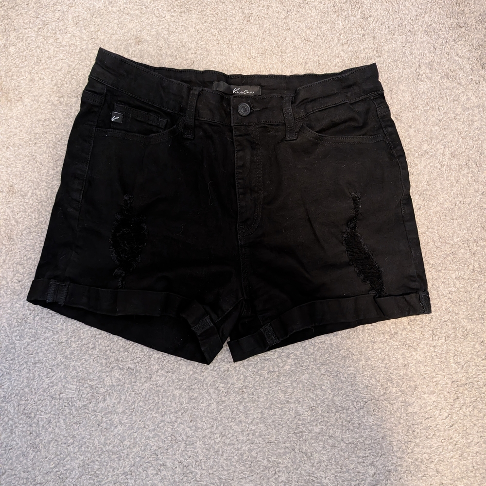 3 For $24 KanCan Black Distressed Jean Shorts